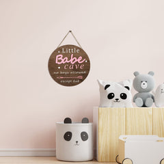 Yookeer Little Babe Cave Sign wall art for baby girl room