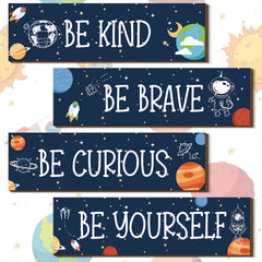 Yookeer rocket sign space wall art for kids' room motivation