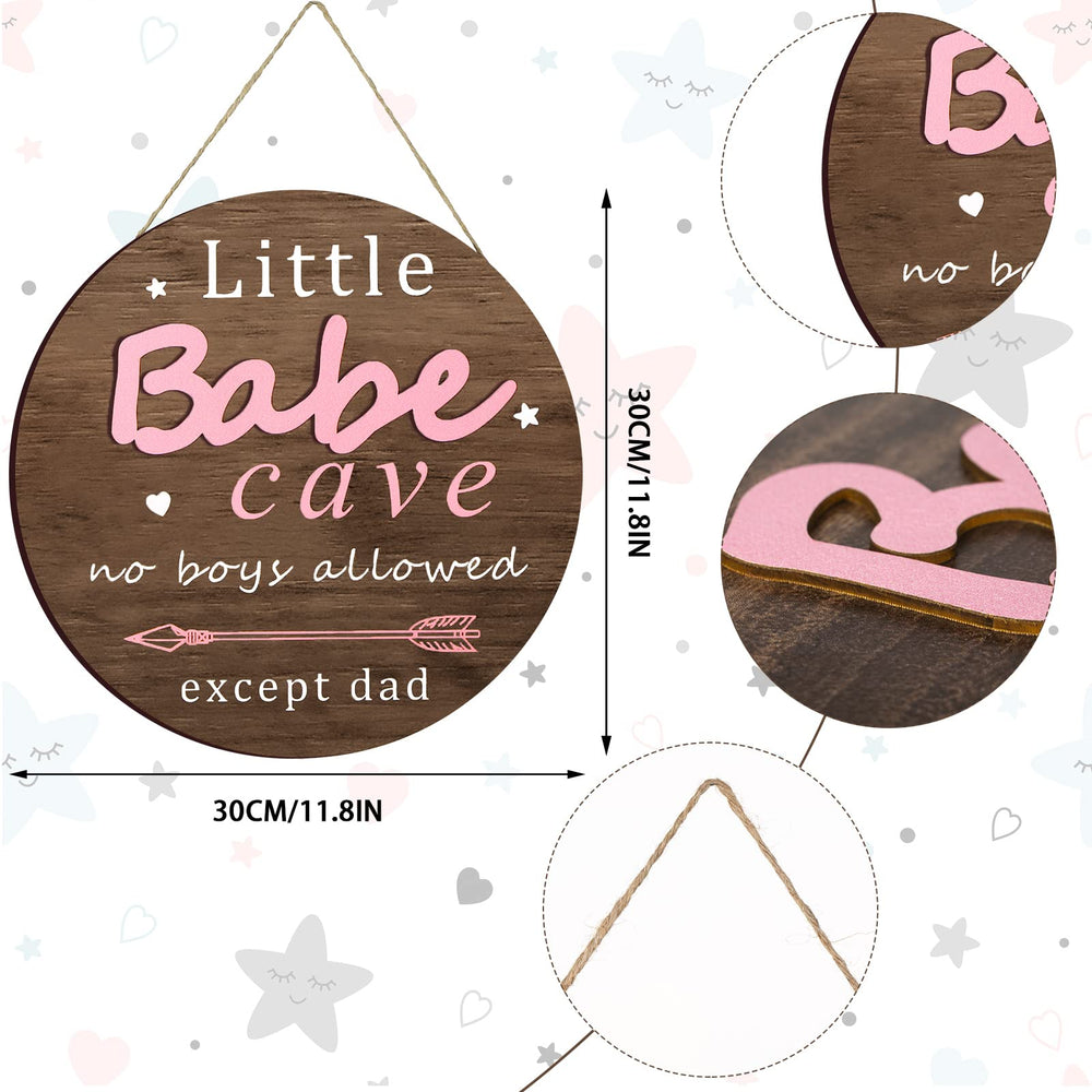 Yookeer wooden nursery sign close-up, textured wood adds warm atmosphere
