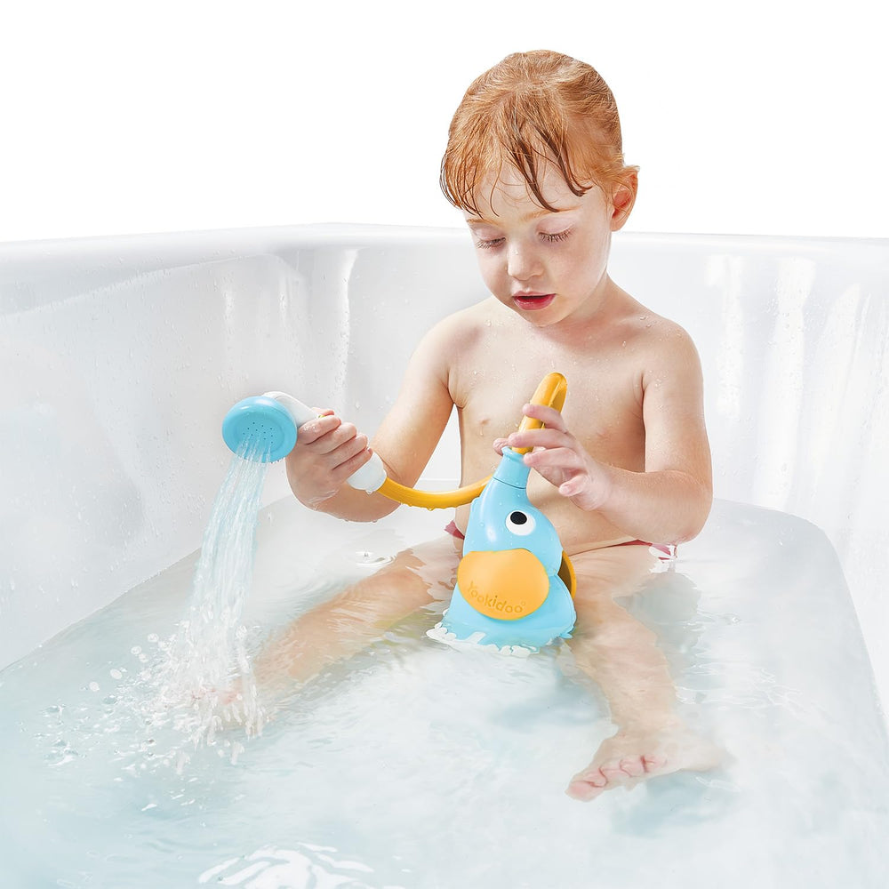 Yookidoo baby bath tub setup showing convenient newborn washing.