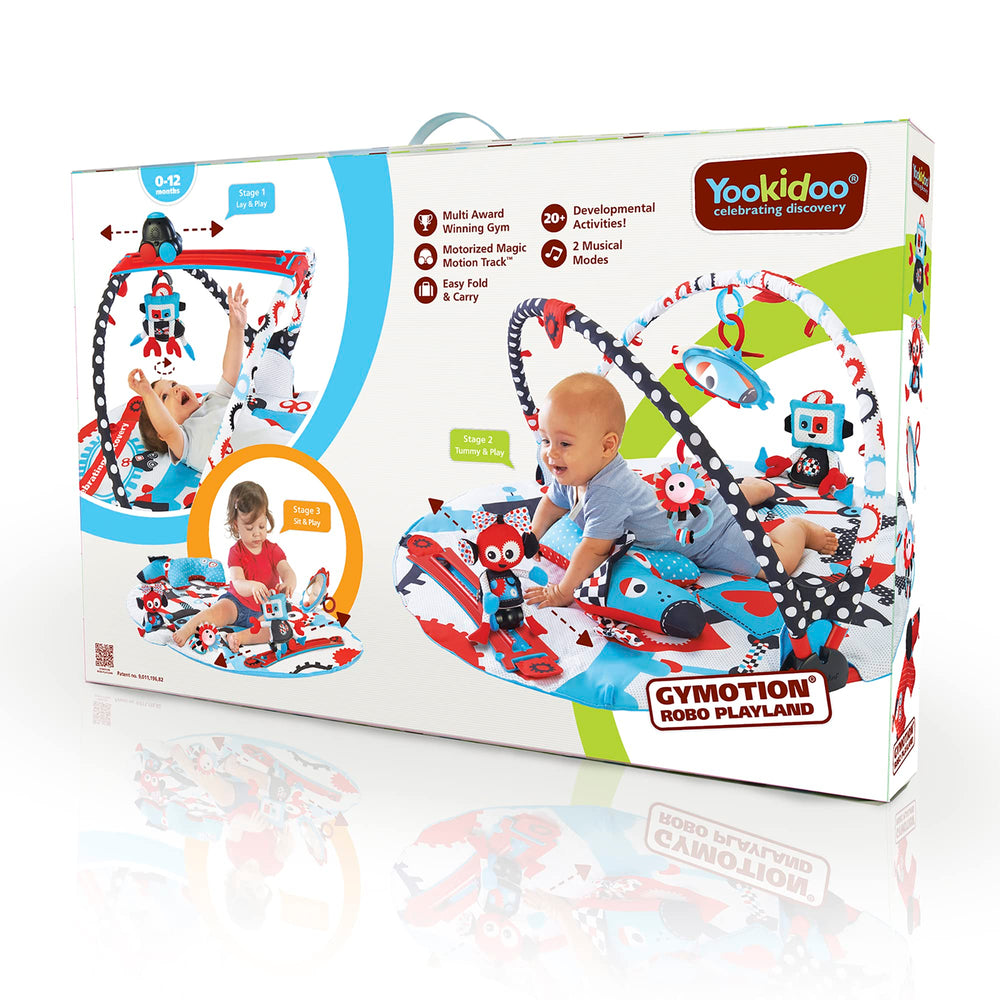 Yookidoo Baby Gym in-Use demonstrates active playtime with motorized features