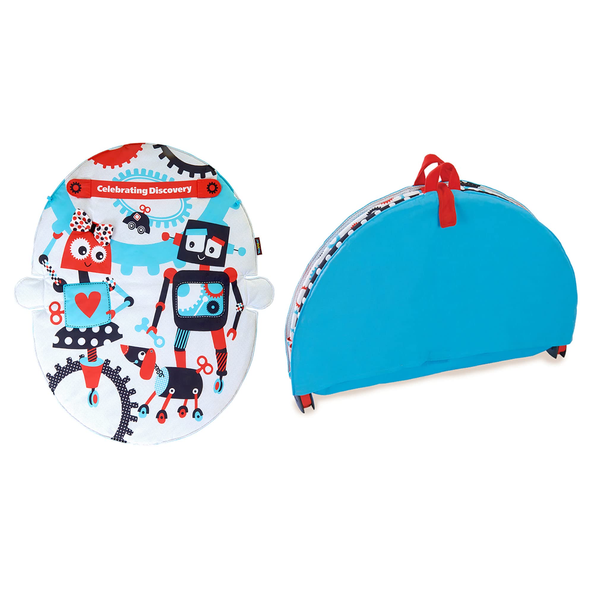 Yookidoo Baby Gym motorized robot track demonstrates dynamic movement for baby tracking