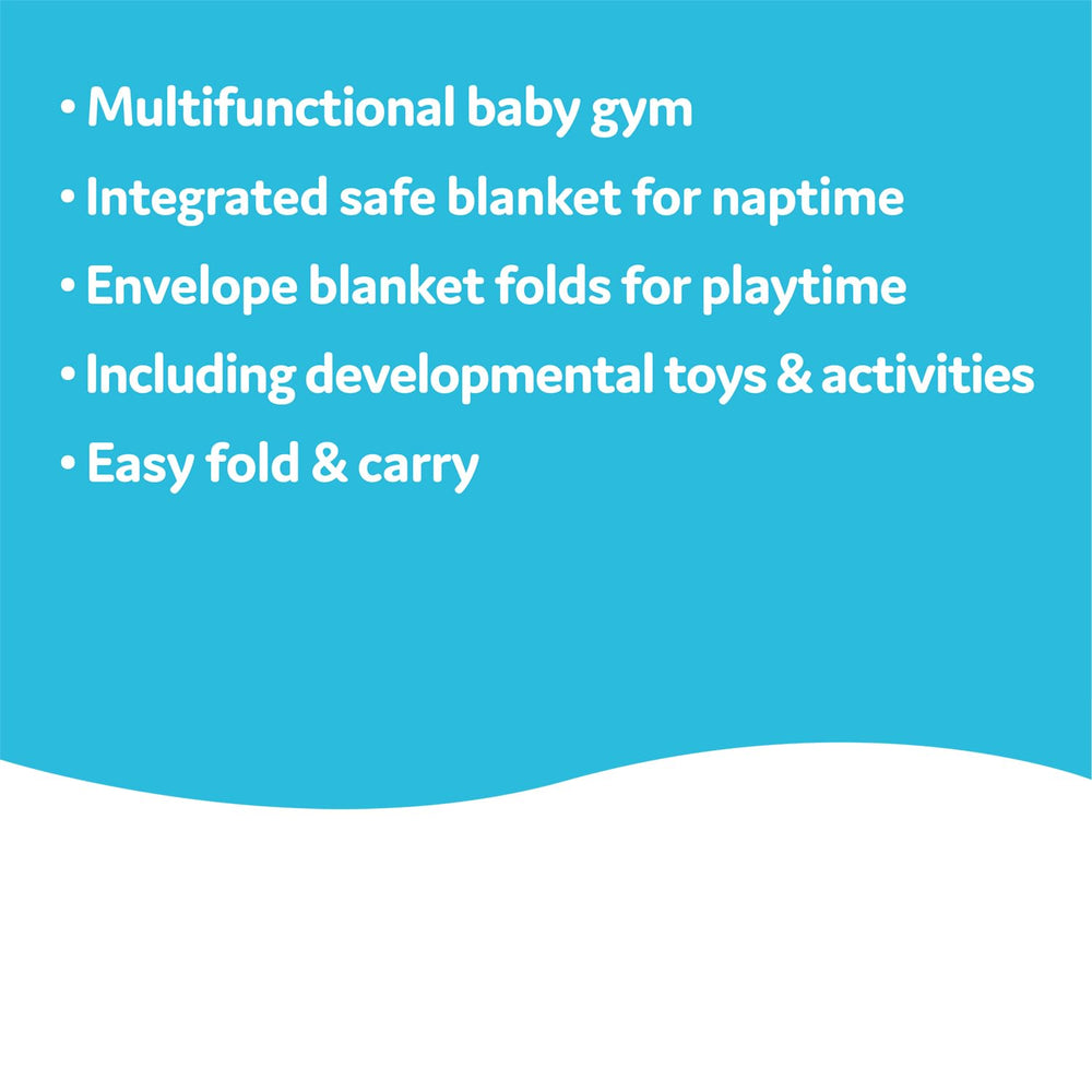 Yookidoo Baby Gym Play 'N’ Nap machine washable for easy cleaning.