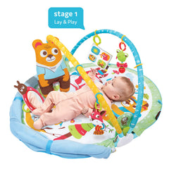 Yookidoo Baby Gym Play 'N’ Nap mirror encourages visual tracking during play.