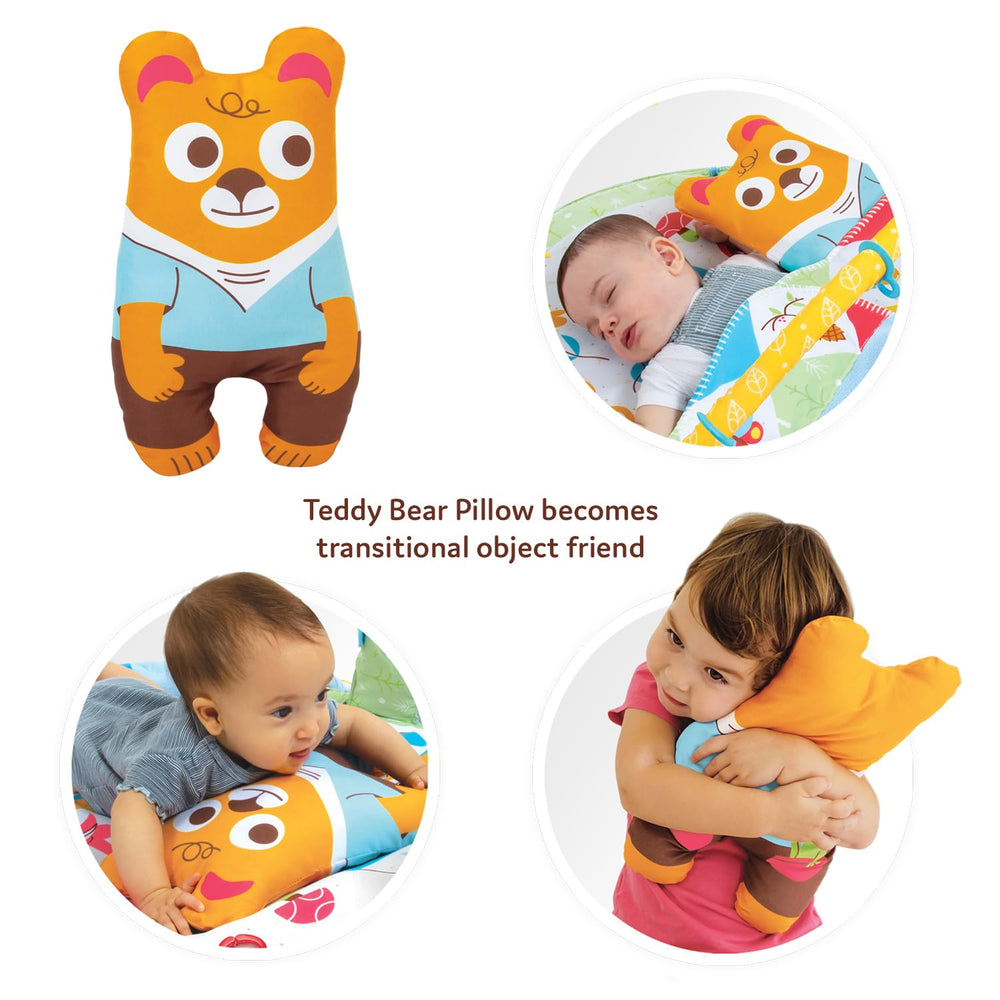 Yookidoo Baby Gym Play 'N’ Nap soft attached blanket for cozy naps.