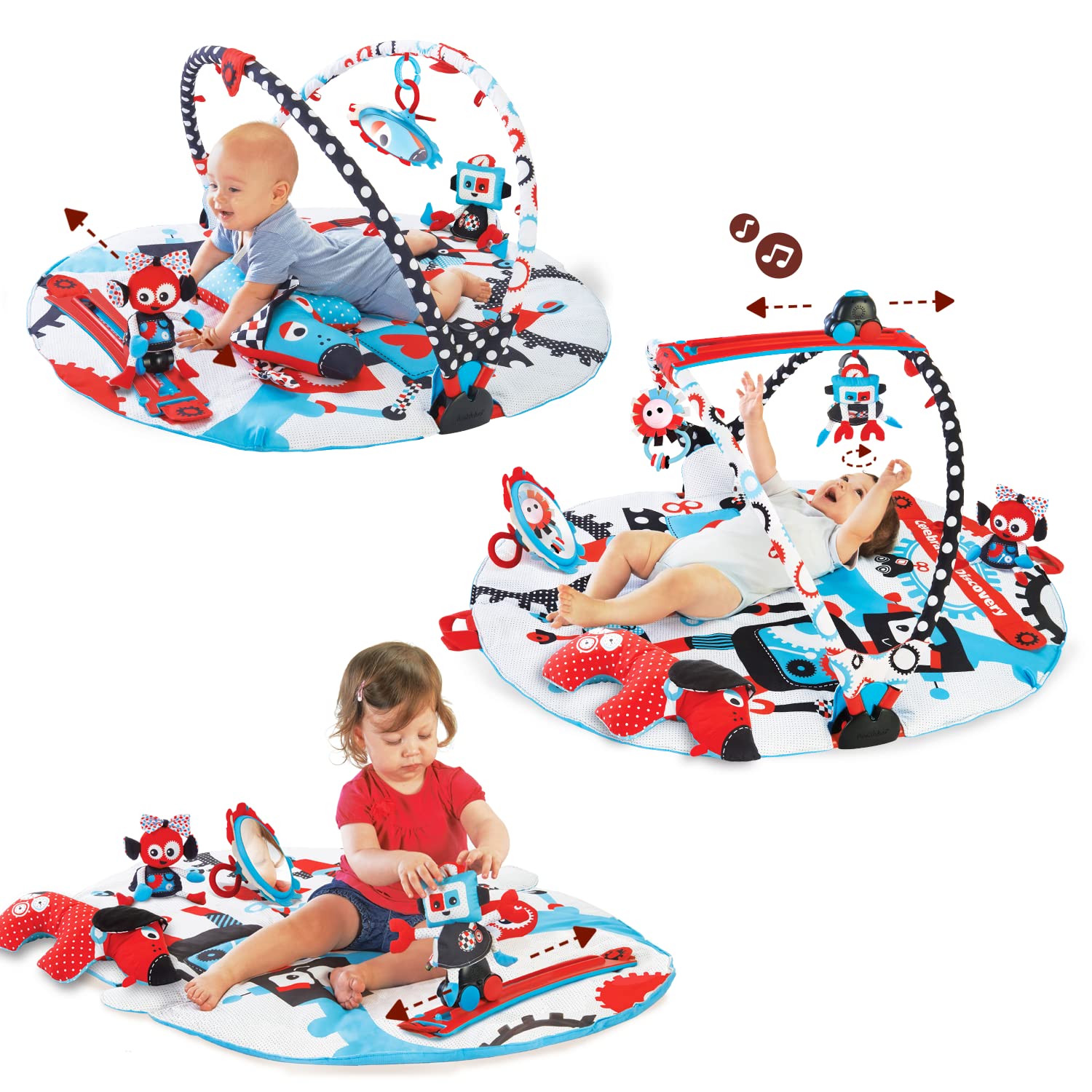 Yookidoo Baby Gym Stage Setup highlights a three-stage play area for early engagement