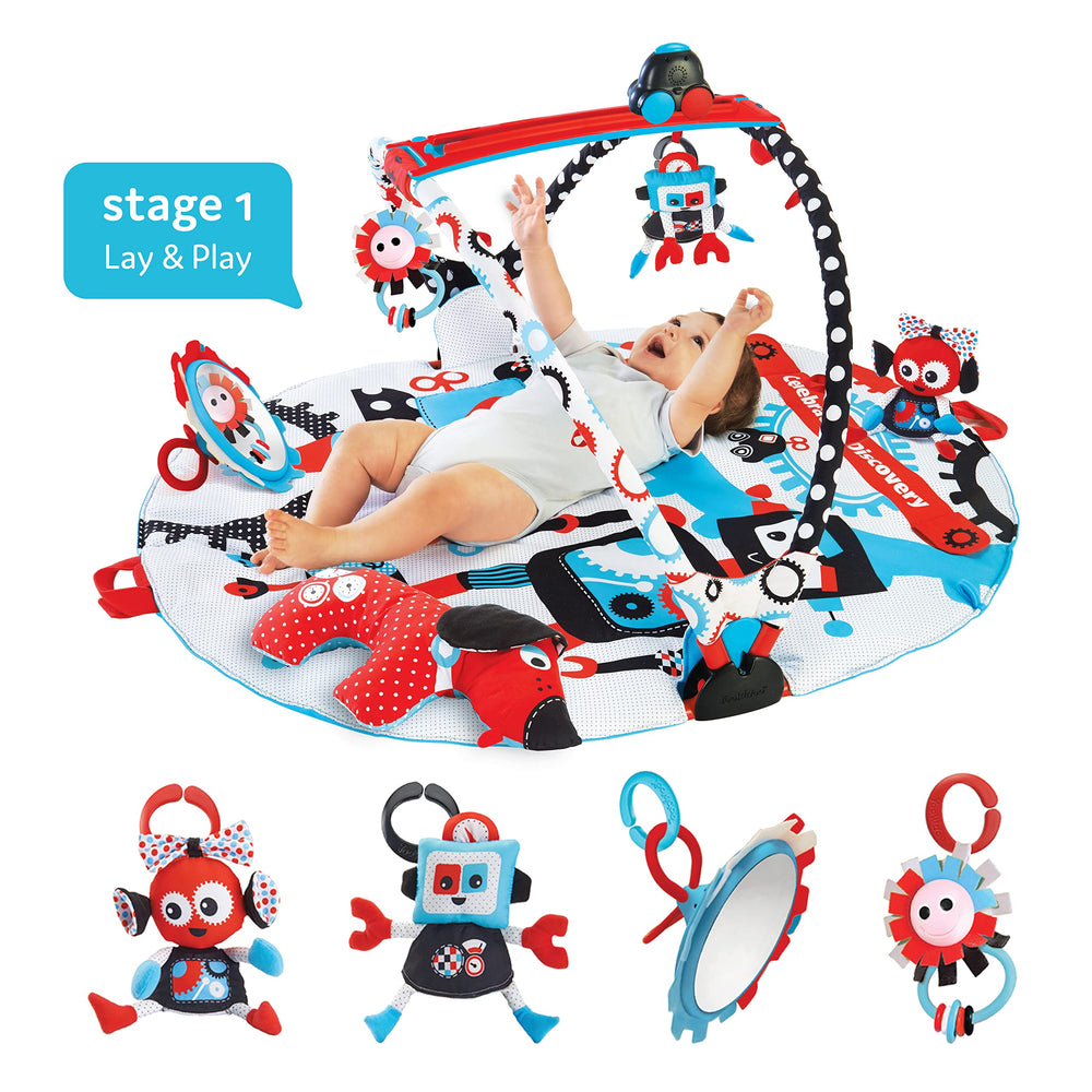Yookidoo Three-Stage Learning shows versatile levels for lay, tummy-time and sit-and-play