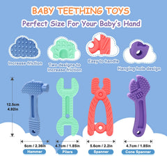 Yoolane teether pliers: bright colors attract babies for mouthing.