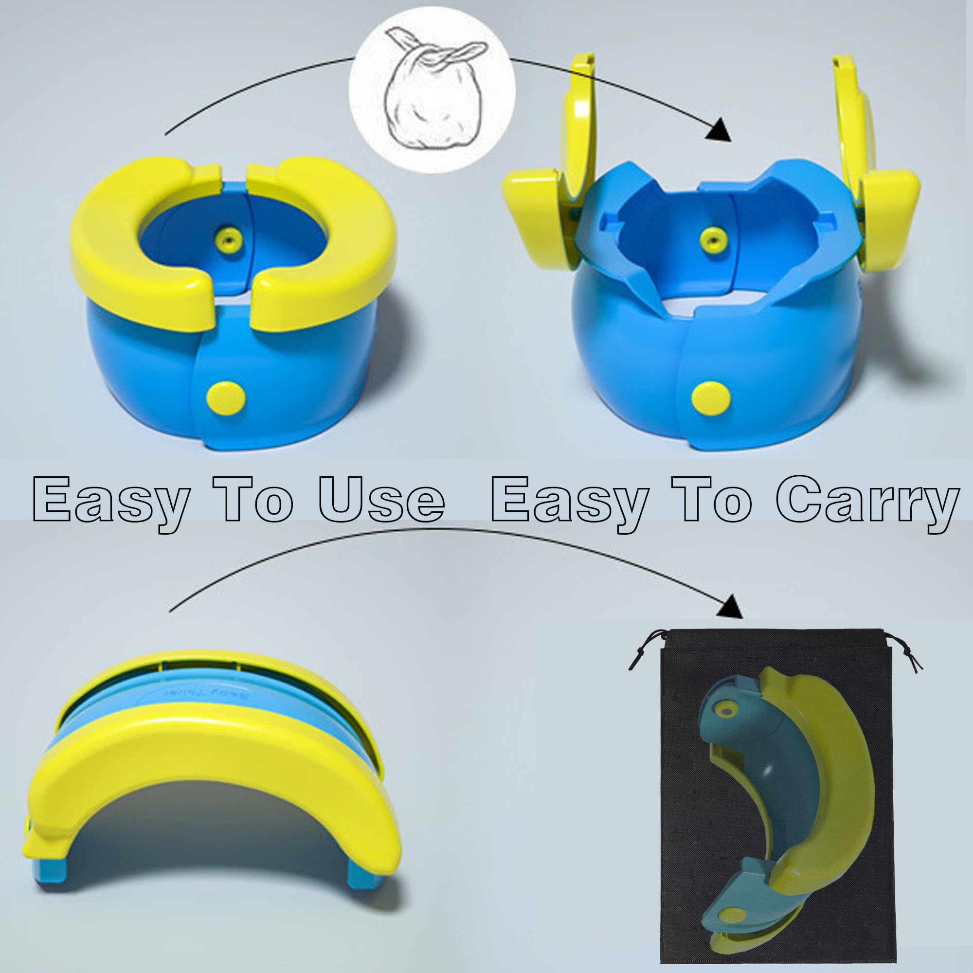 YOOLEETC travel potty ABS material, safe and sturdy for little explorers.