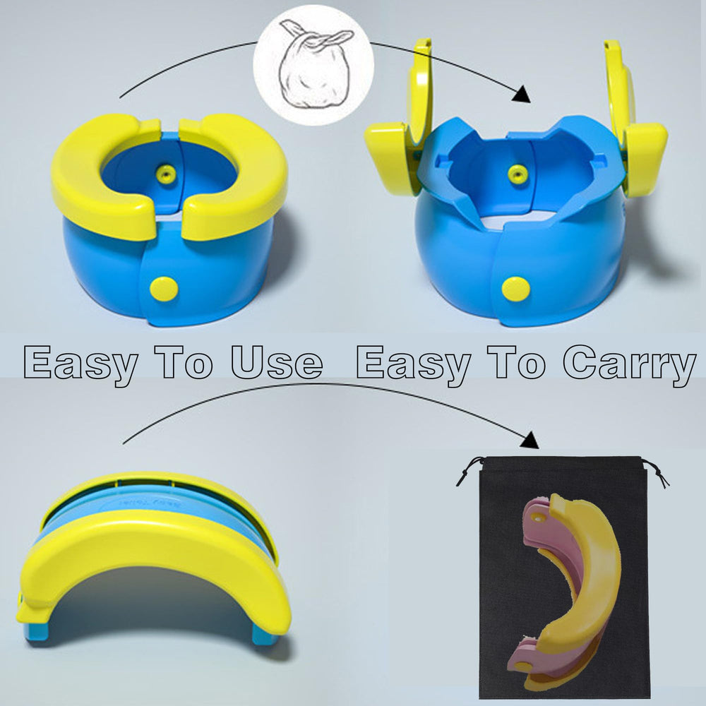 YOOLEETC travel potty fits in car interiors during drives.