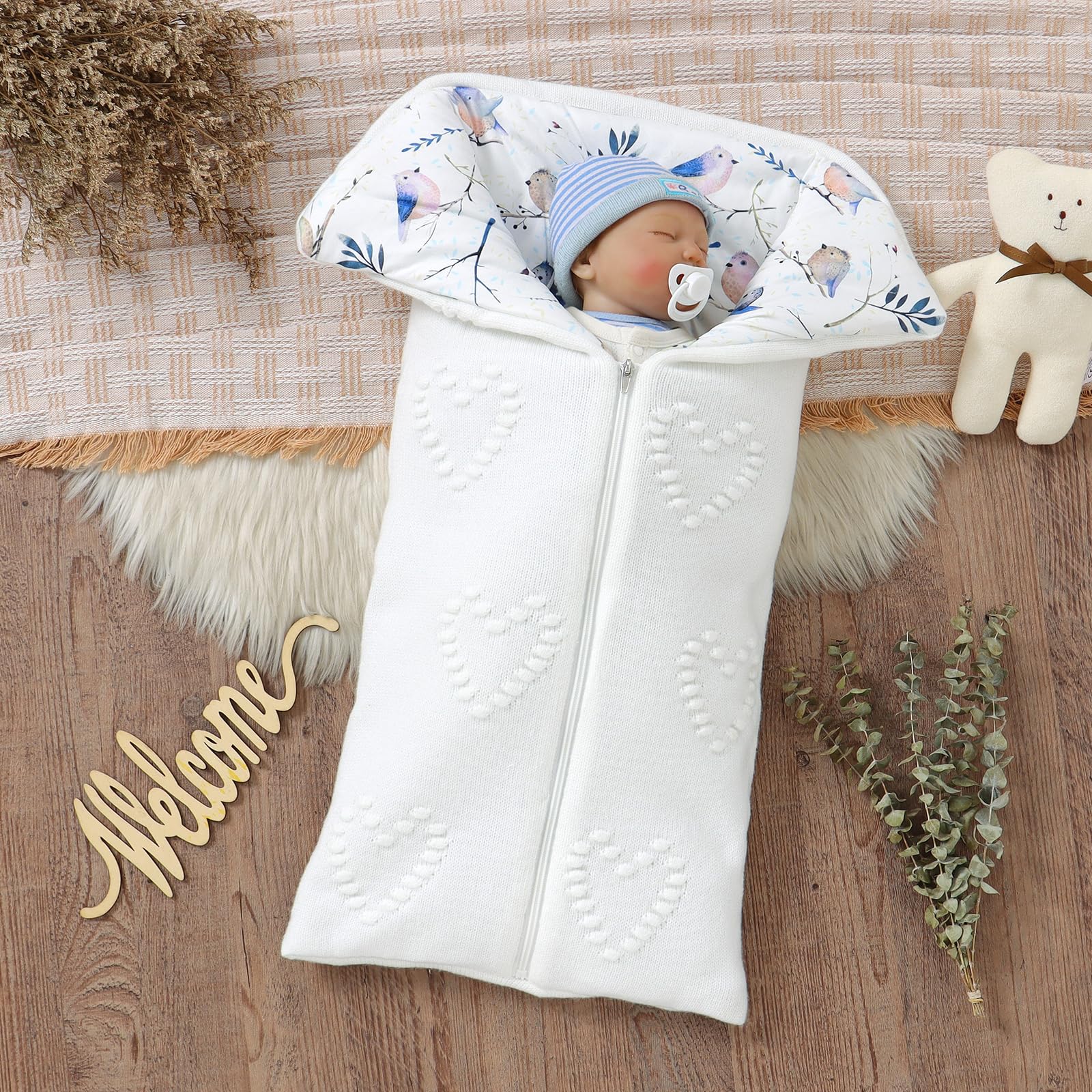 Yoolhamy Baby Swaddle 30x14 inches offers versatile size for growing infants.
