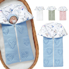 Yoolhamy baby swaddle blue thick winter fabric for cozy warmth
