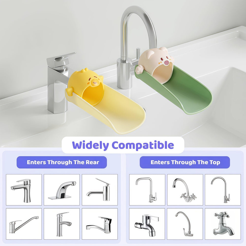 Yooreps faucet extender tool-free installation showing quick setup.