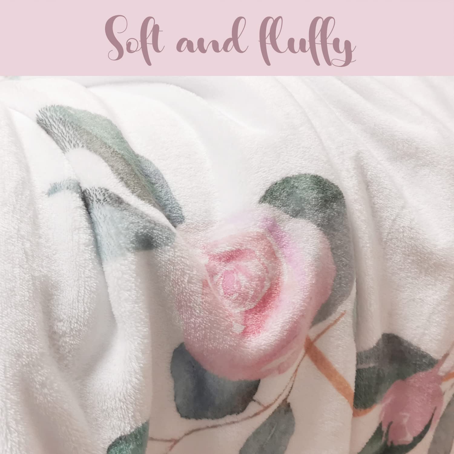 Yoothy floral milestone blanket displayed in nursery decor as keepsake