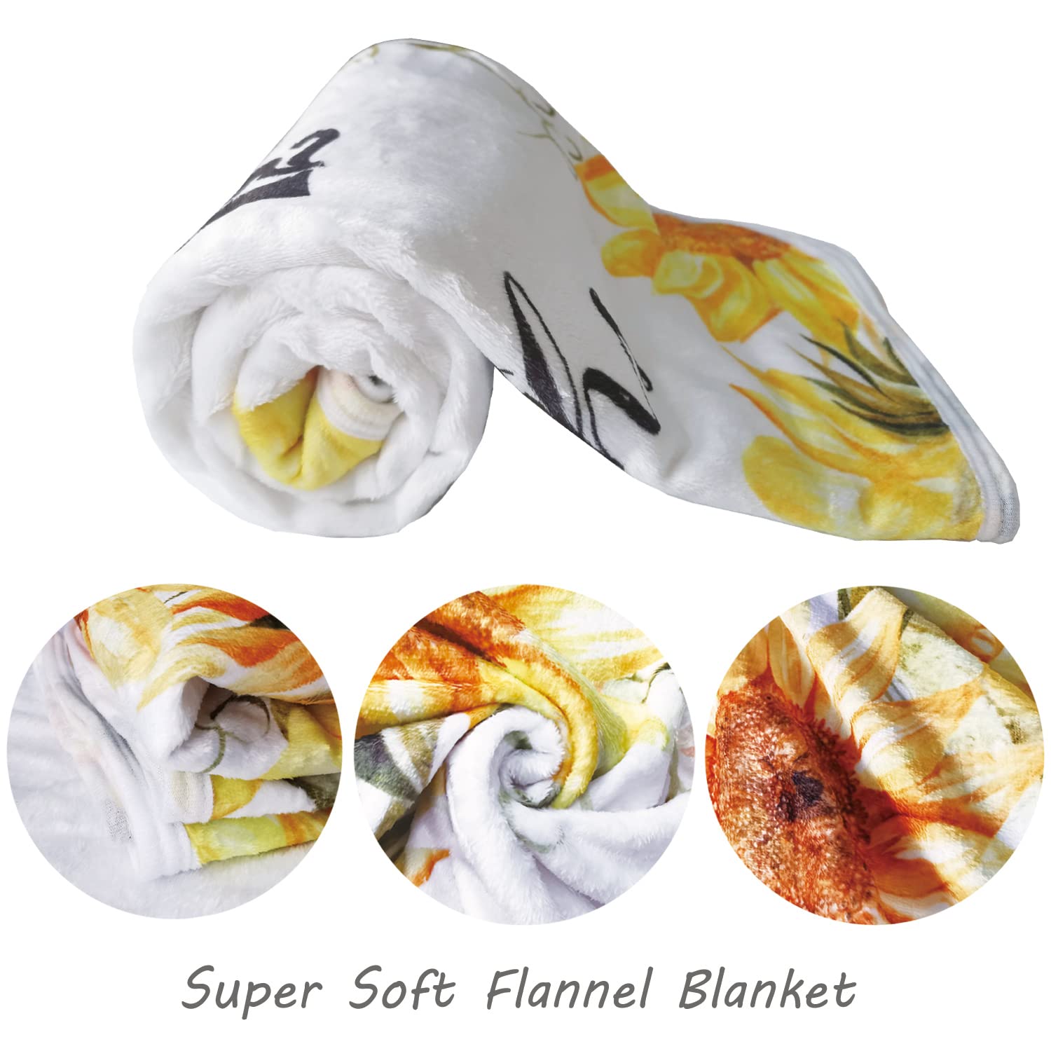 Yoothy Sunflower blanket dye-free and fade-resistant colors stay vibrant.
