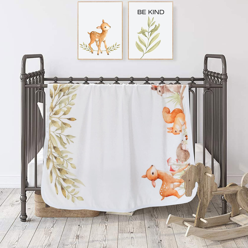 Yoothy gift-pack-ready Yoothy Woodland milestone blanket for baby shower