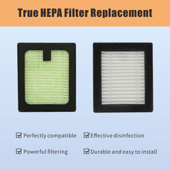 Yooumine HEPA filter close-up shows activated carbon for odor control
