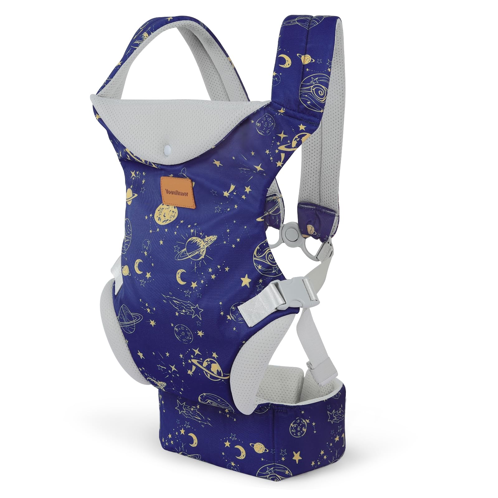 YooxArmor baby carrier front view for hands-free outings and close caregiver bonding