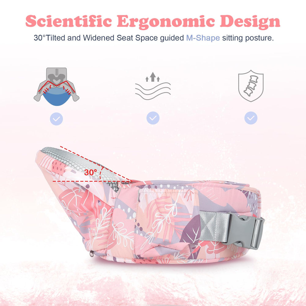 YooxArmor hip seat with ergonomic padding enhances lumbar support.