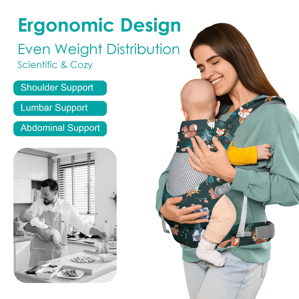 YooxArmor infant front carrier padded-shoulder-straps enable comfortable, adjustable fit.