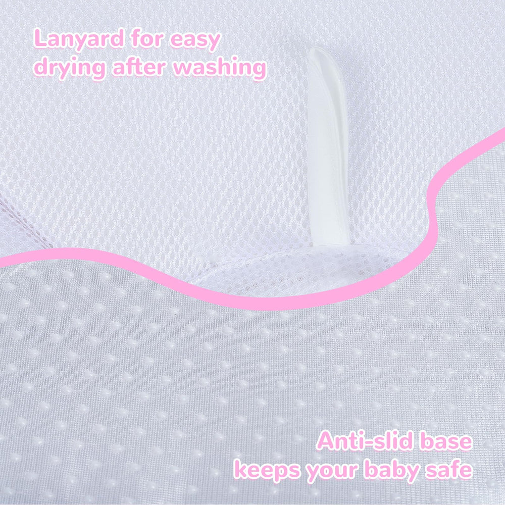 YooxArmor Pink Butterfly Bath Pad wash-dry-care for easy maintenance