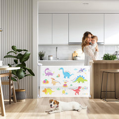 YooxArmor retractable gate 34in tall provides clear sight while watching children indoors.