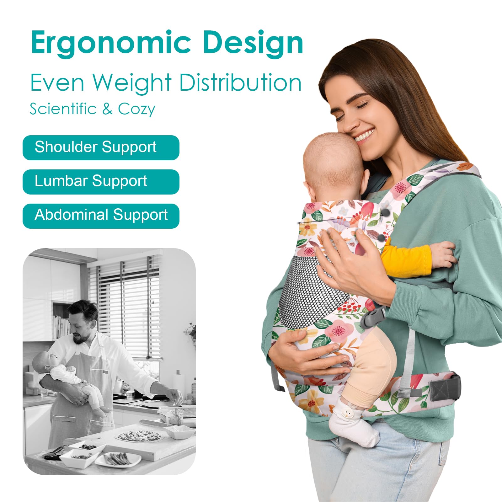 YooxArmor toddler back carrier shows 3-in-1 versatility for different carrying needs