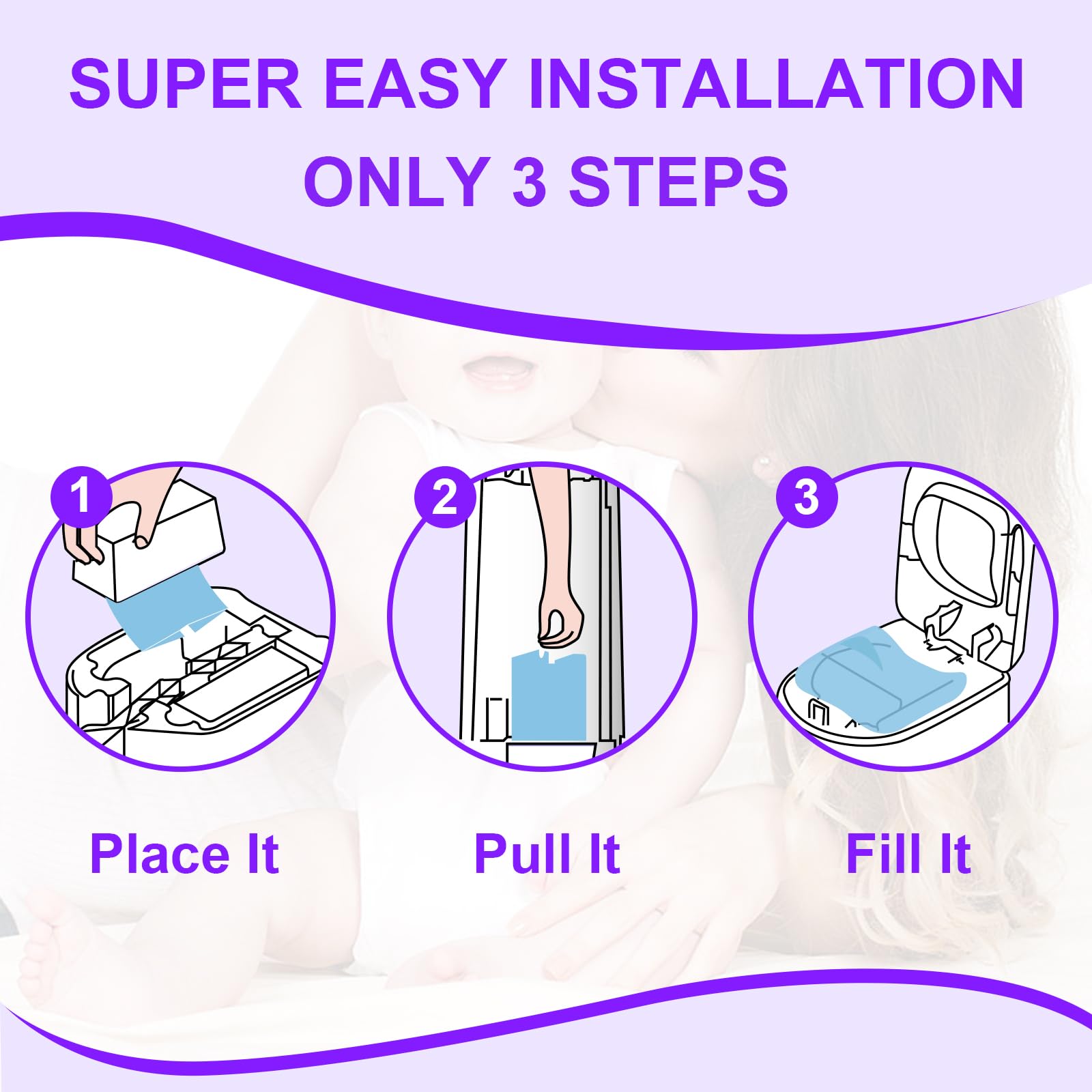 Yopinat Genie Easy Roll compatibility with Signature and Platinum pails supports easy compatibility.