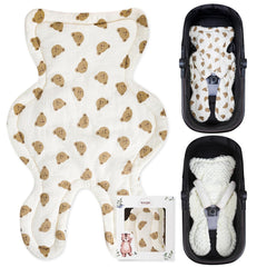 YOQIE bear-print front fabric keeps newborn skin cool and dry in heat