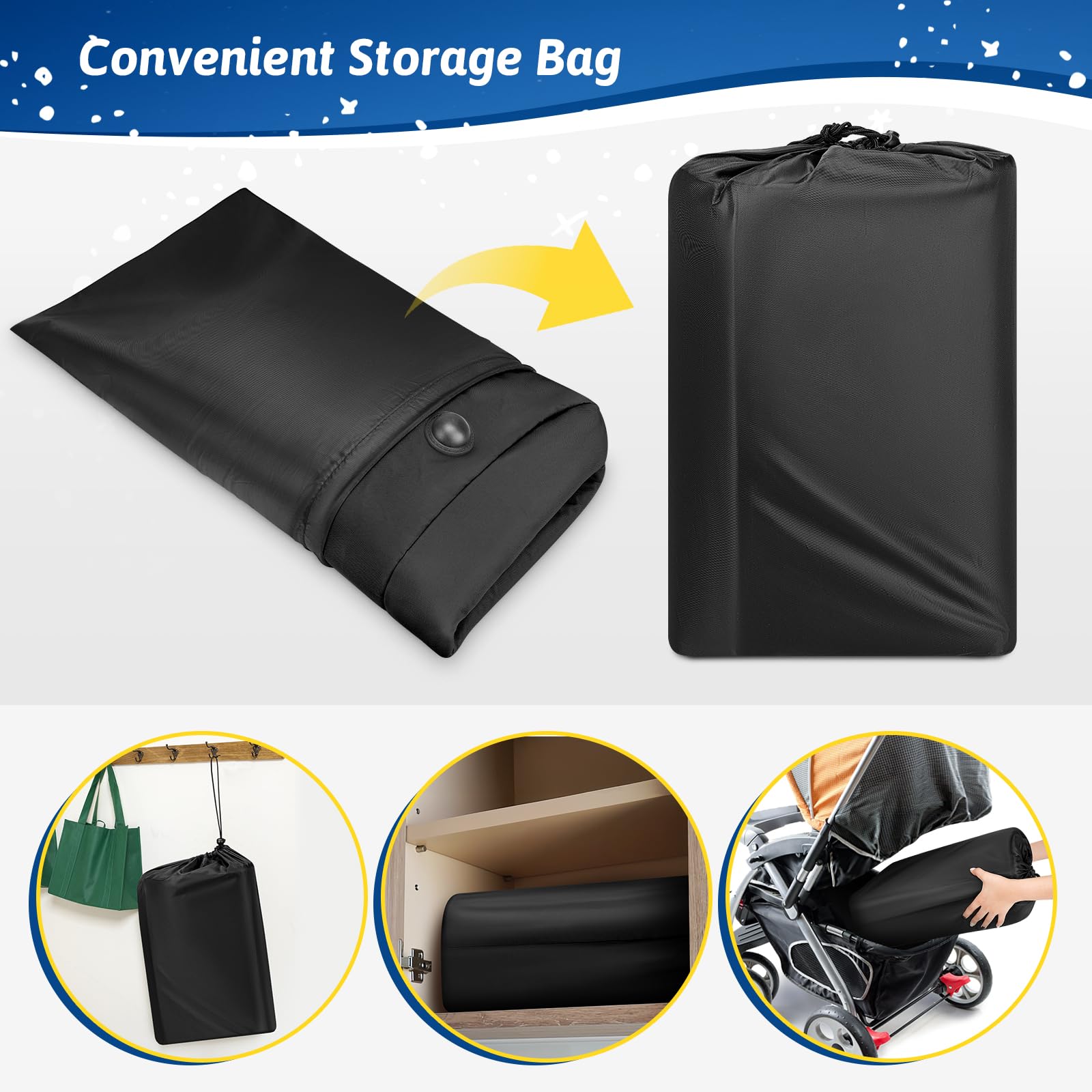 YOREPEK car seat bag surface easy to wipe clean after travel