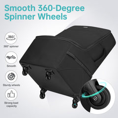 YOREPEK car seat bag stability bottom showing upright rolling