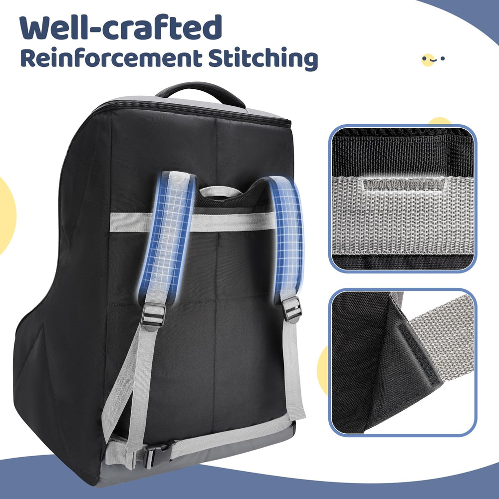 YOREPEK car seat bag with backpack straps enabling hands-free mobility
