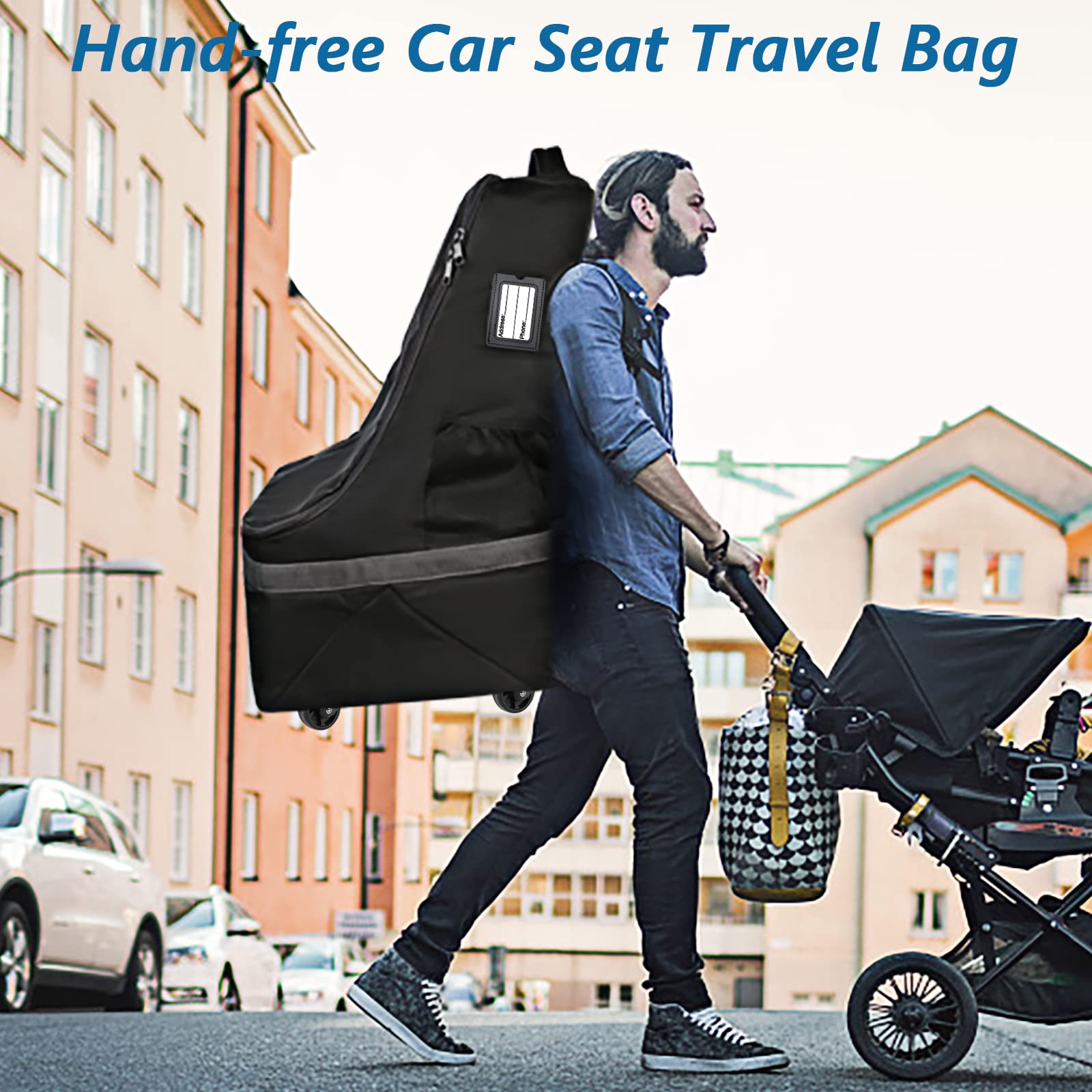 YOREPEK car seat fold-flat design allows compact storage at home or in bag.