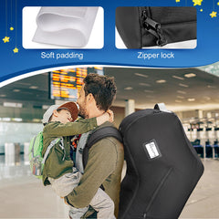 YOREPEK travel bag bottom bumper feet resting on airport floor