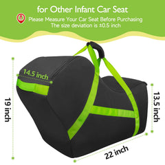 YOREPEK car-seat travel bag with Chicco KeyFit 30 compatibility, compact design