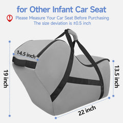 YOREPEK car seat travel bag dimensions label view helps quick boarding decisions