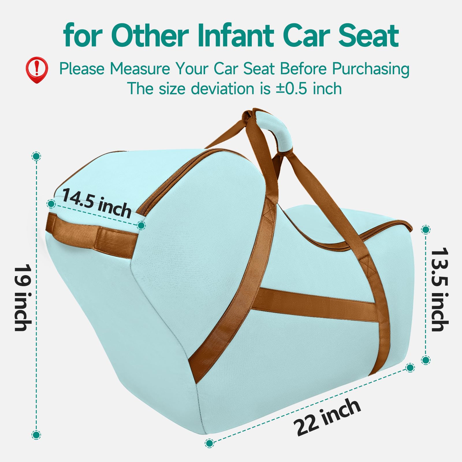 YOREPEK interior padding cushions car seat during transport.