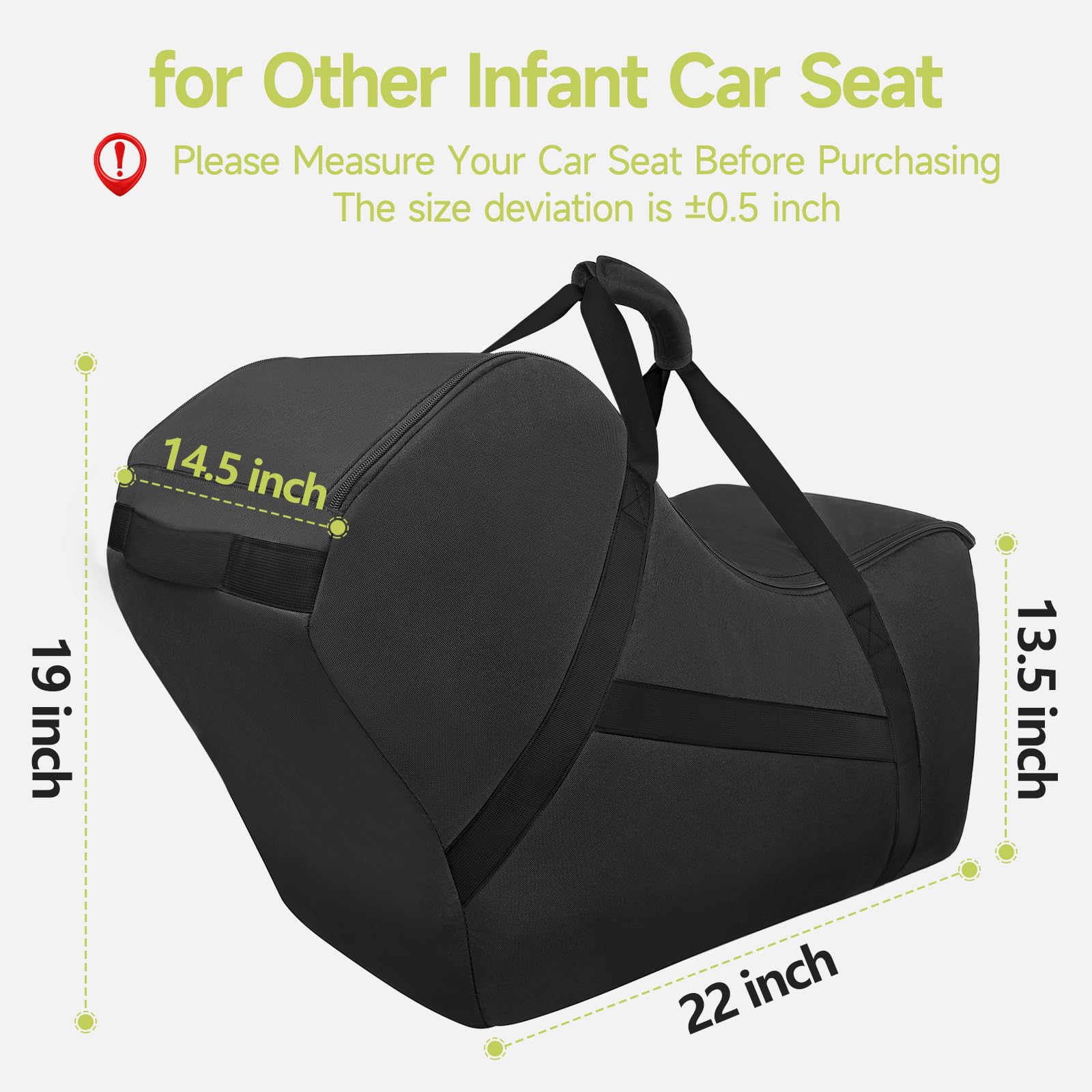 YOREPEK travel bag for Doona without base, flexible fit.