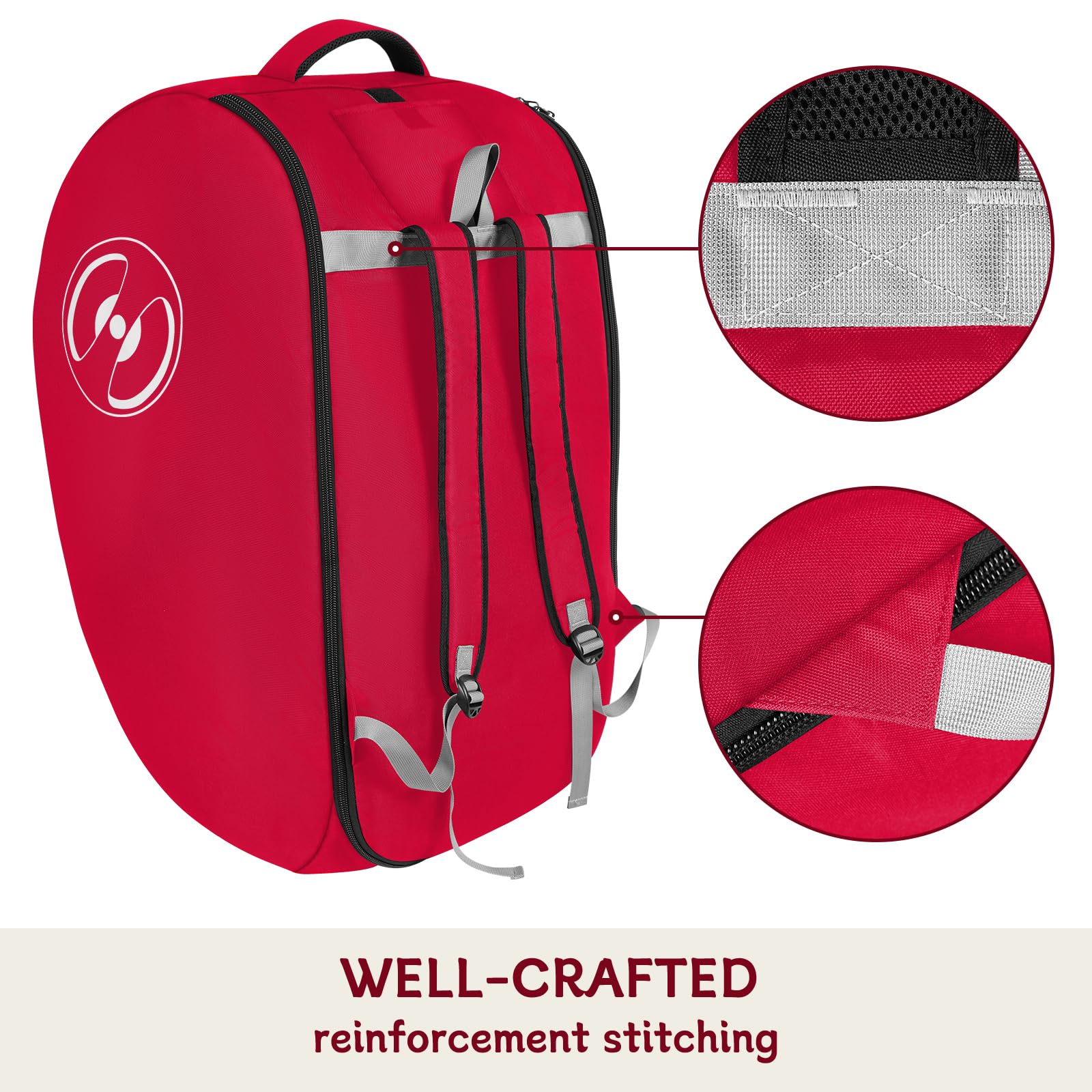 YOREPEK foldable storage bag collapses neatly when not carrying a stroller.