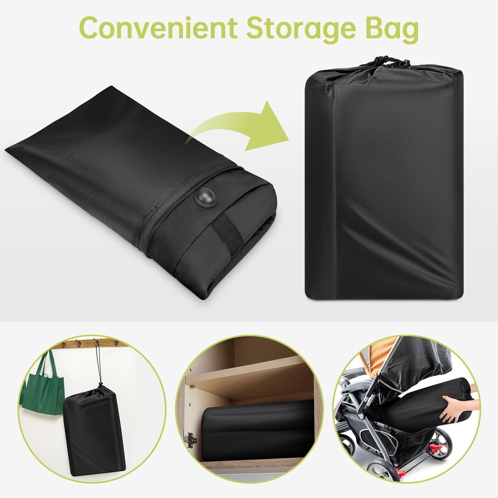 YOREPEK heavy-duty, water-resistant fabric protects seats during travel.