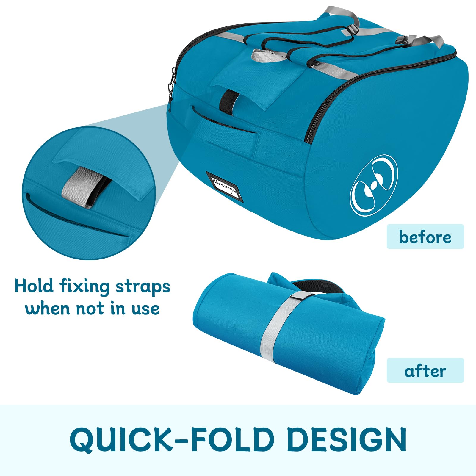 YOREPEK collapsible storage allows easy packing when not in use.