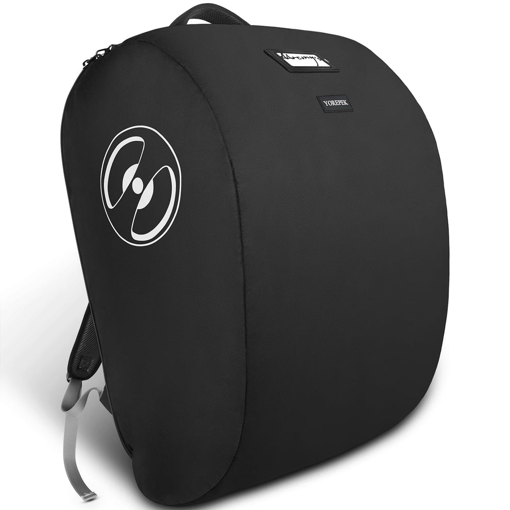 YOREPEK padded car seat travel bag open top shows easy access and padding protection.