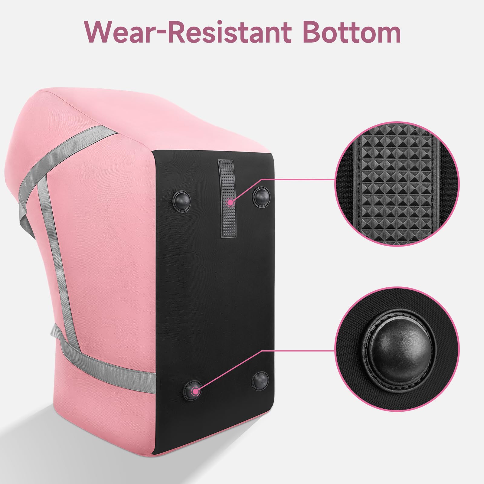 YOREPEK pink travel bag sized 14.5x22x19 inches for car seats