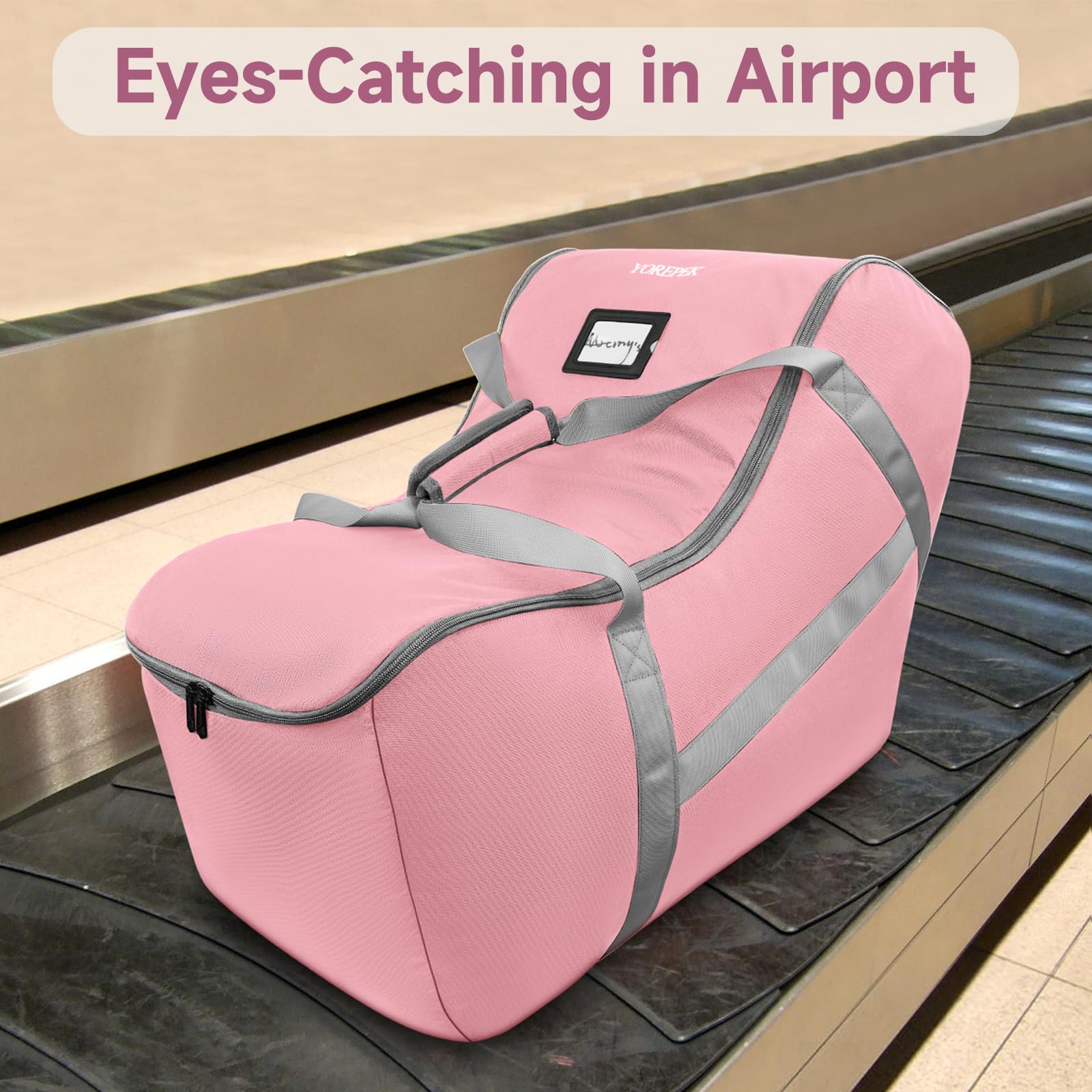 YOREPEK pink travel bag is easy to clean after trips