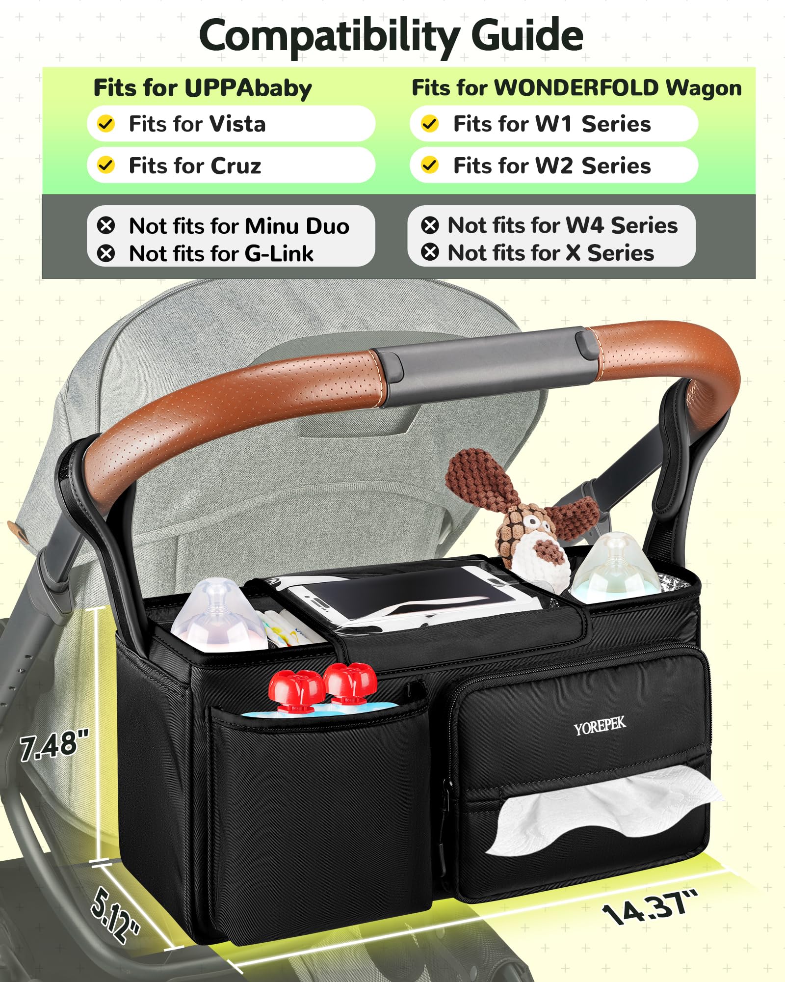 YOREPEK insulated cup holders keep bottles warm or cool during outings.
