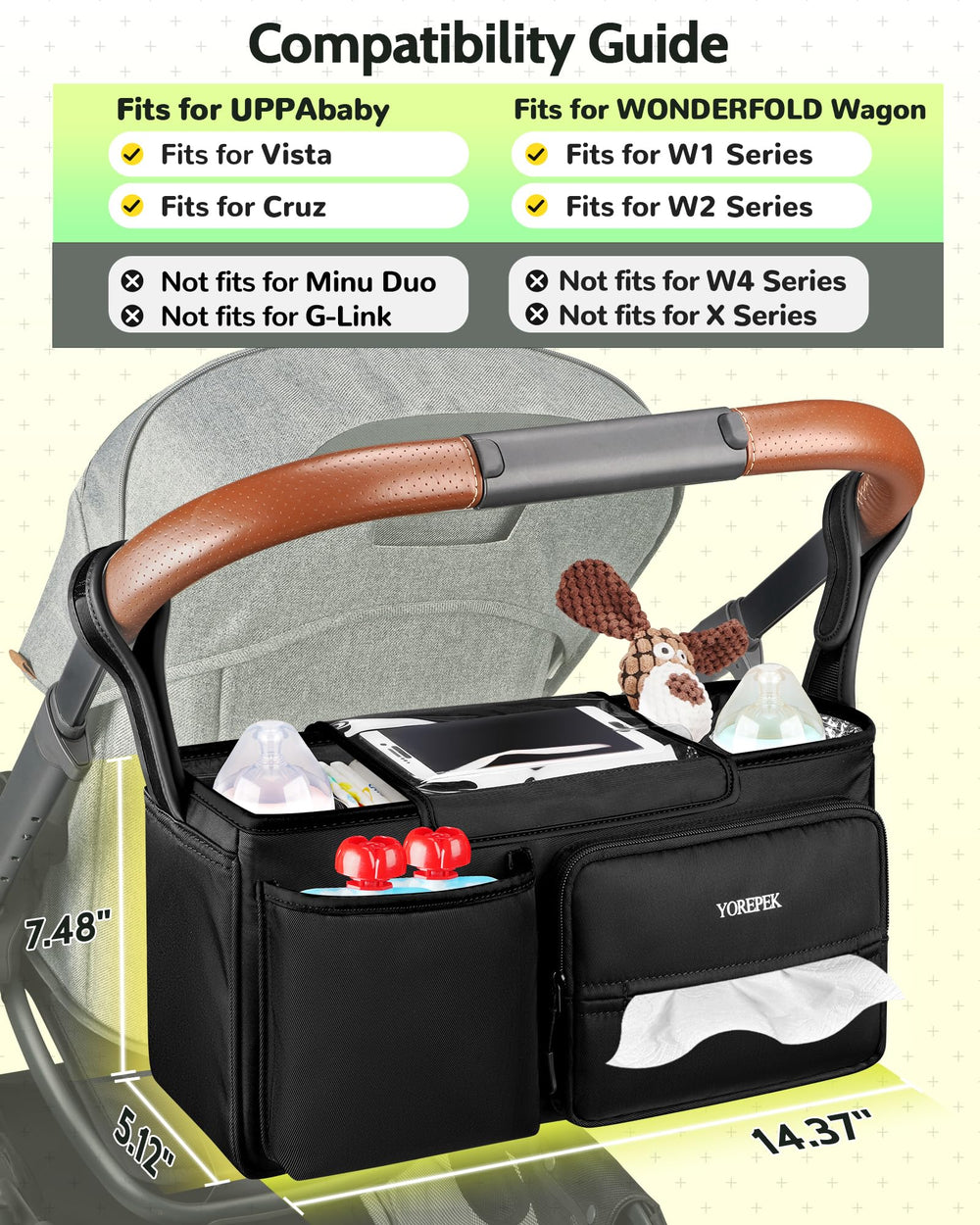 YOREPEK insulated cup holders keep bottles warm or cool during outings.