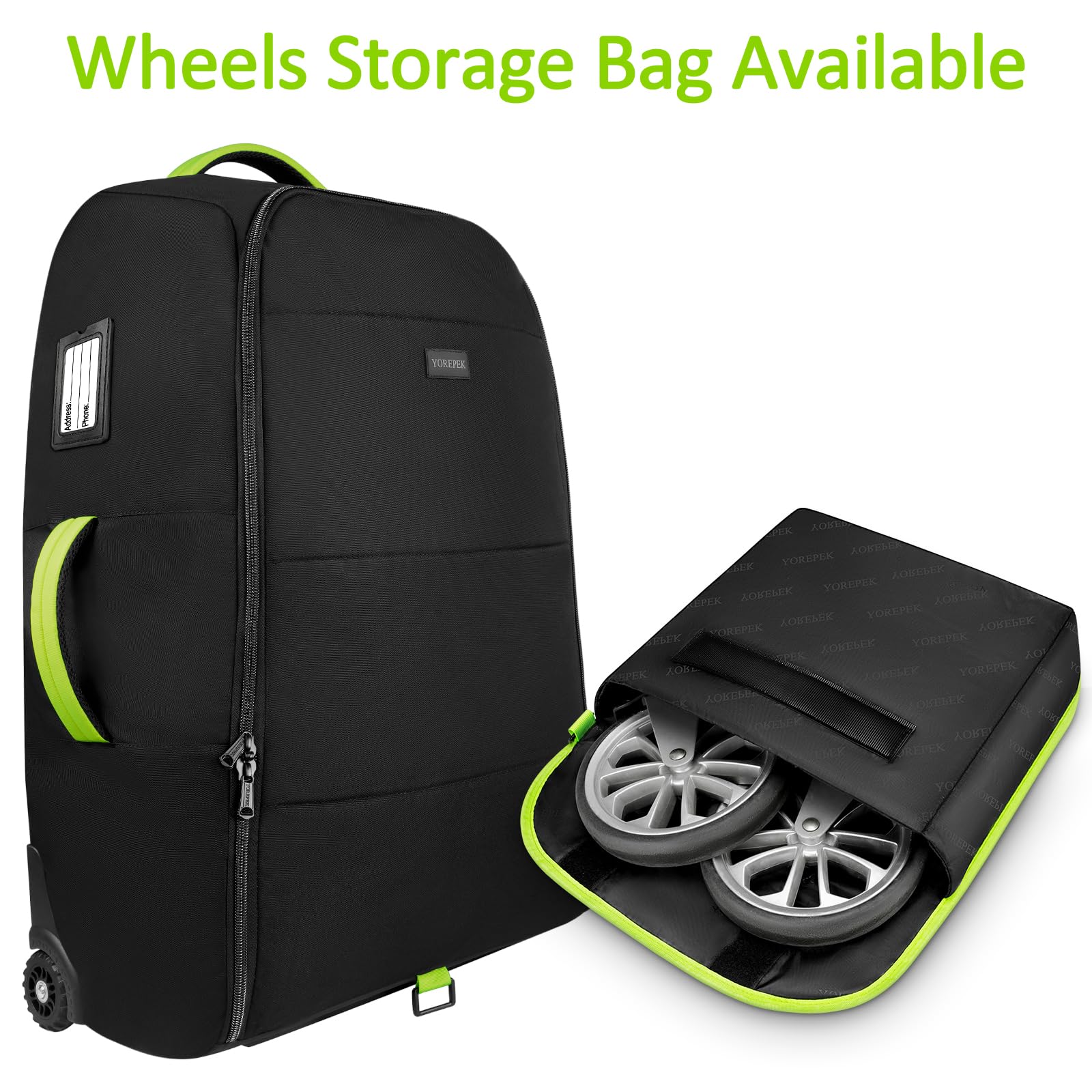 YOREPEK stroller bag cushioned grip keeps hands comfortable during handling.