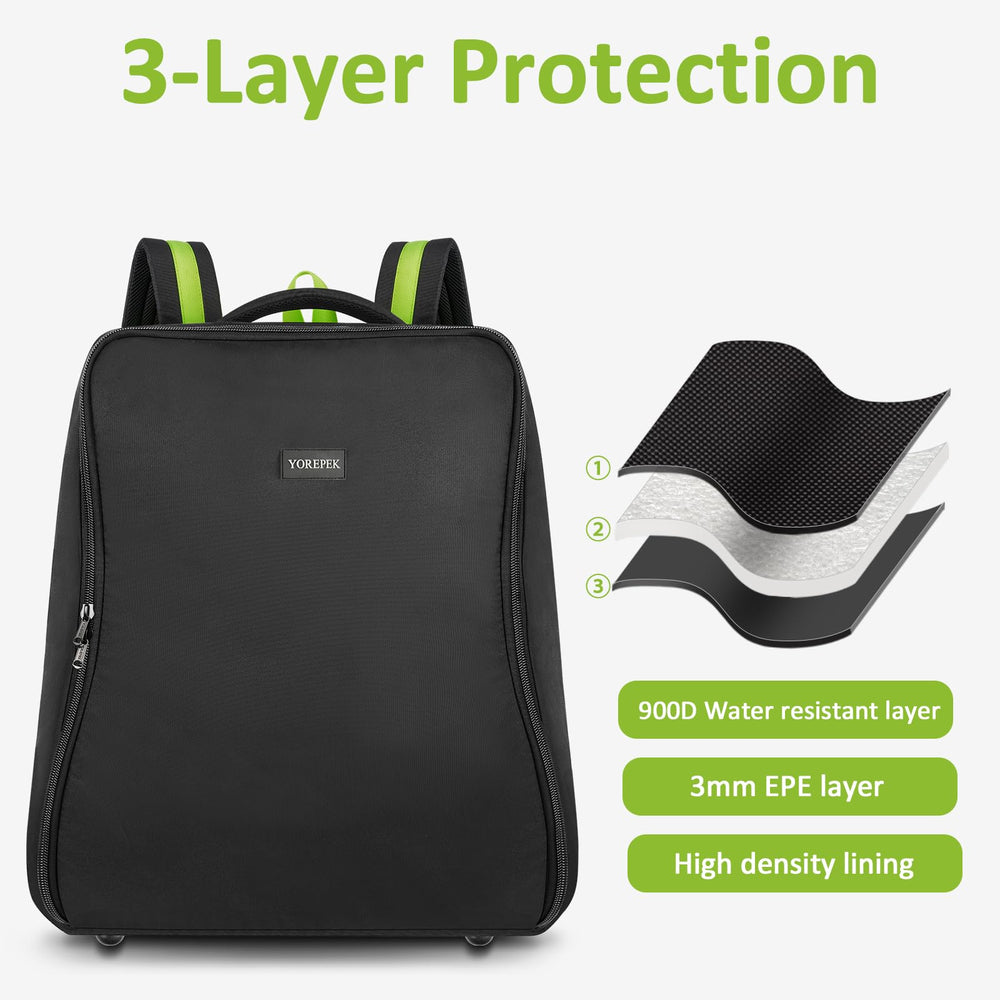 YOREPEK inner mesh pocket keeps rain cover, toys, and clothes organized inside