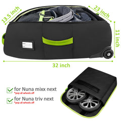 YOREPEK stroller bag shows water-resistant material protecting gear during trips.