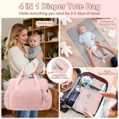 Yorige diaper tote bag changing pad provides a clean, soft surface for quick changes